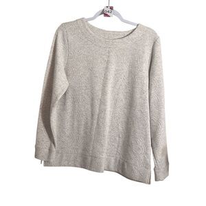 Croft & Barrow Womens Sweatshirt PM Textured Pullover Petites